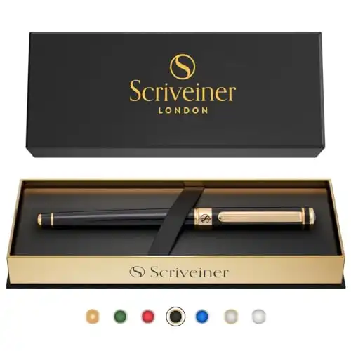 Scriveiner Black Lacquer Rollerball Pen